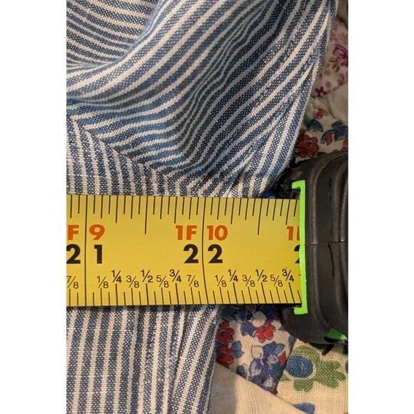 Johnnie-O Hangin Out Blue Stripe Long Sleeve Button Front 100% Cotton Shirt Sz M - Picture 11 of 12